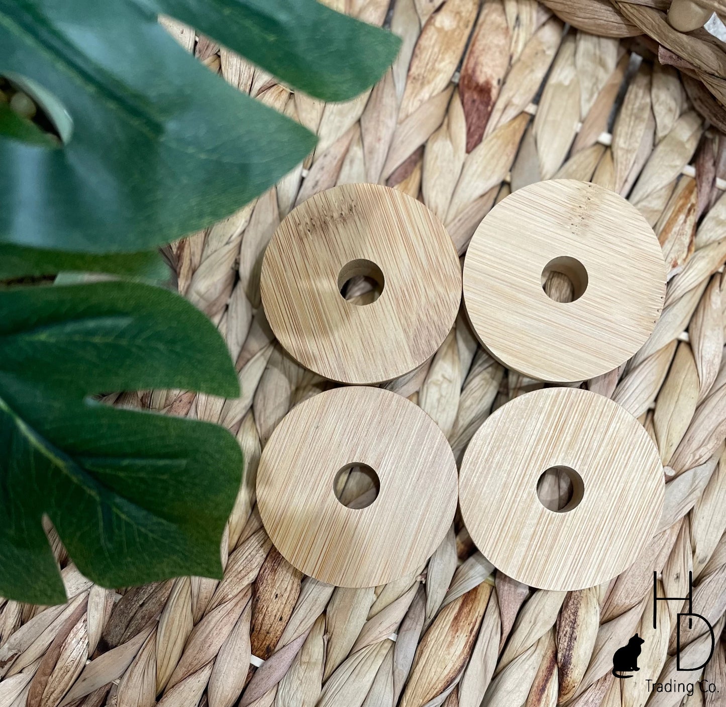 Bamboo Lid & Straw for Beer Can Glass