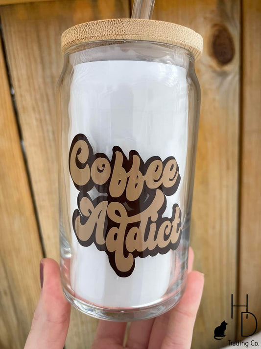 Coffee Addict - Beer Can Glass